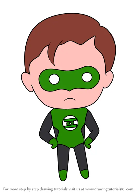Learn How to Draw Chibi Green Lantern Chibi Characters