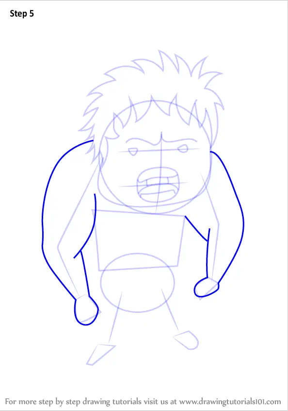 step by to how step draw disney characters Chibi to Step by (Chibi How Learn Draw Hulk Characters)