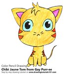 How to Draw Chibi Jaune Tom From Gay Purr-ee