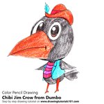 How to Draw Chibi Jim Crow from Dumbo