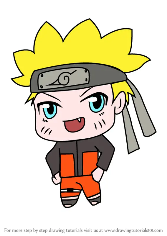 How to Draw Chibi Naruto Uzumaki (Chibi Characters) Step by Step