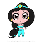 How to Draw Chibi Princess Jasmine