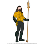 How to Draw Aquaman from DCEU