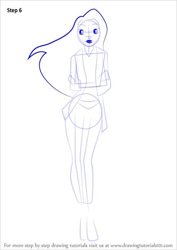 Step by Step How to Draw Miss Martian from DC Super Hero Girls