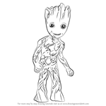 How to Draw Baby Groot
