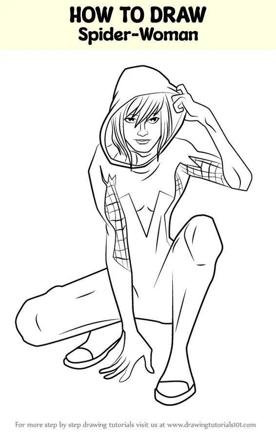 How to Draw Spider-Woman (Marvel Comics) Step by Step ...