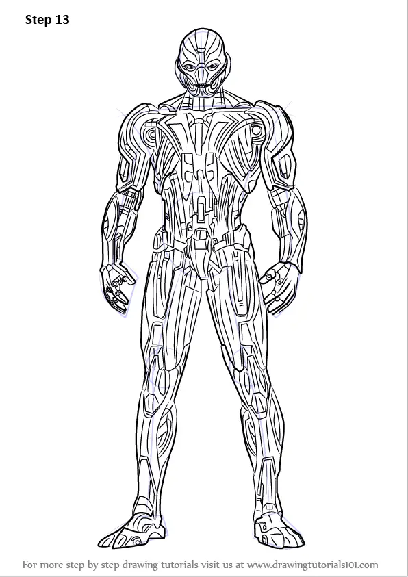 Learn How to Draw Ultron Marvel Comics Step by Step 