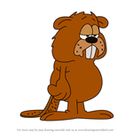 How to Draw Dicky Beaver from Garfield