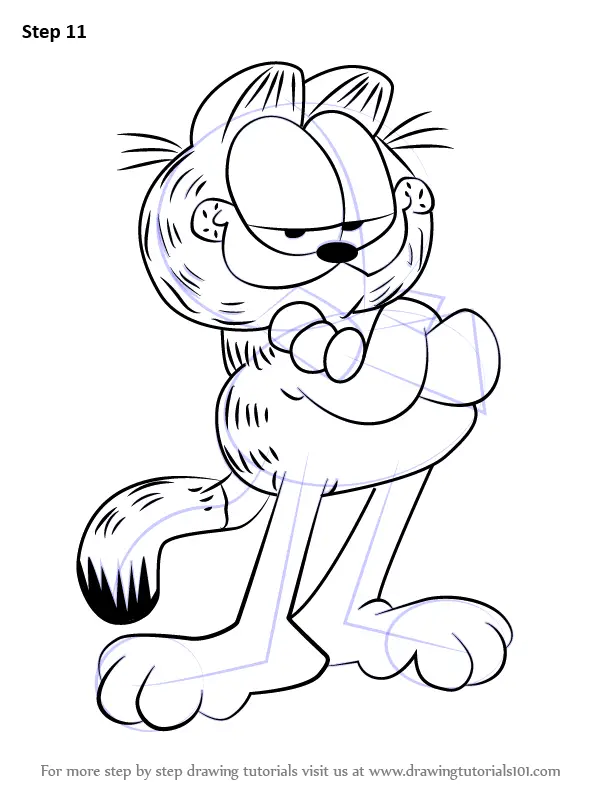 How to Draw Garfield (Garfield) Step by Step
