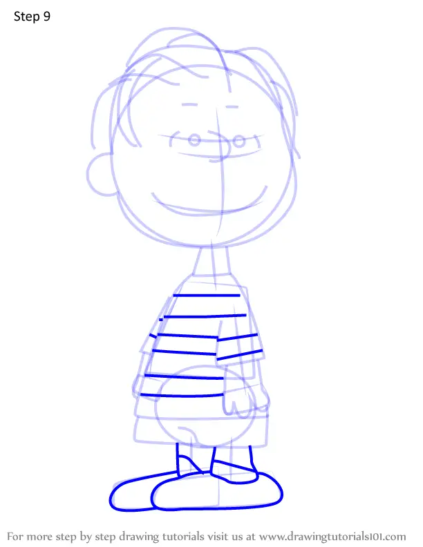 How to Draw Linus from Peanuts (Peanuts) Step by Step