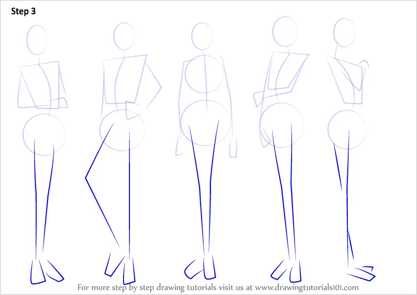 How to Draw a Manga Girl Full Body Side View  StepbyStep Pictures   How 2 Draw Manga