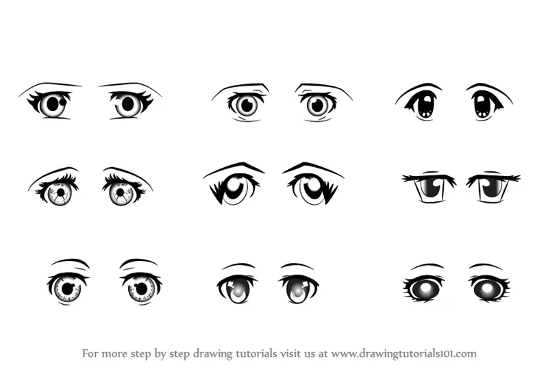 How To Draw Anime Eyes Step by Step - [2 Examples]