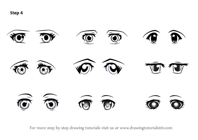 How To Draw Anime Eyes Female Eyes Step By Step 