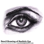 Realistic Eyes Pencil Sketch