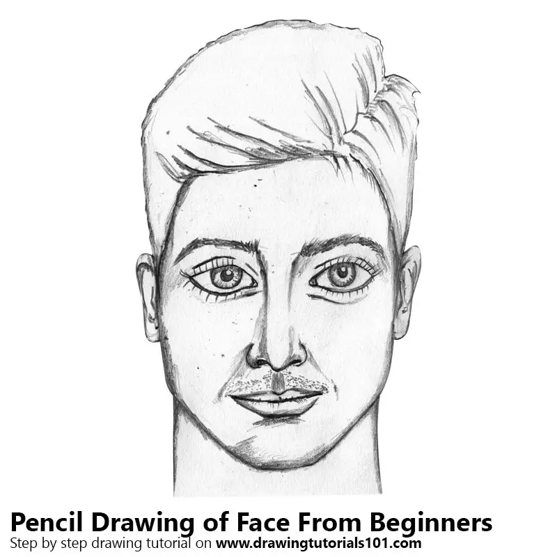 Pencil Sketch of Face for Beginners - Pencil Drawing
