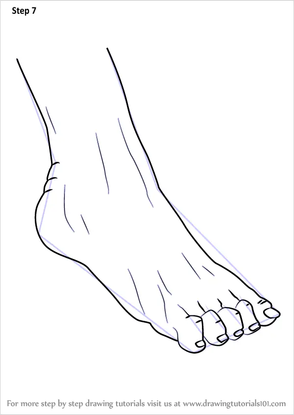 How to Draw Realistic Foot with Pencils (Feet) Step by Step