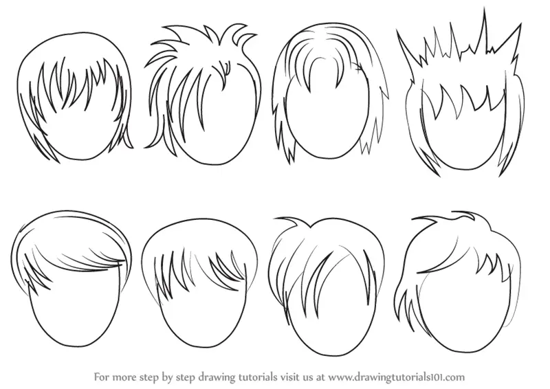 How To Draw Boy Hair Anime ~ Pict Art