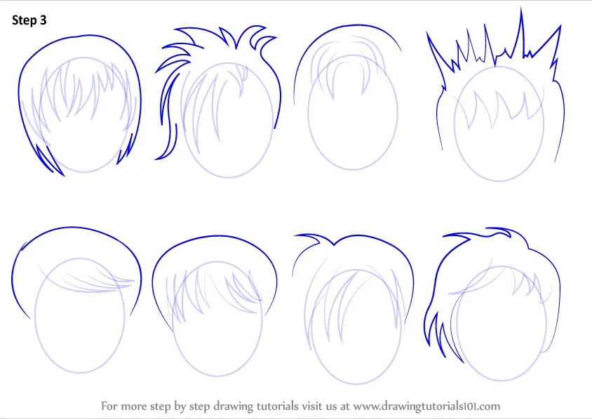 Image of How to Draw Anime Male HairstylesXZ236695Picxy