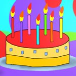 How to Draw Birthday Cake for Kids