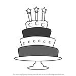 How to Draw a Birthday Cake with Candles