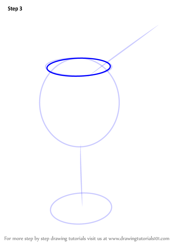 Learn How to Draw a Cocktail Glass (Drinks) Step by Step : Drawing