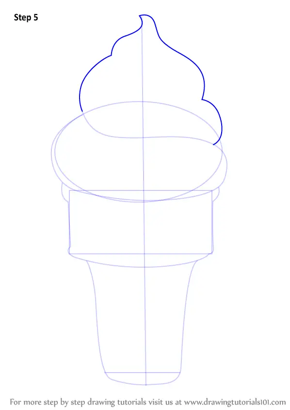 learn how to draw ice cream cone ice creams step by step