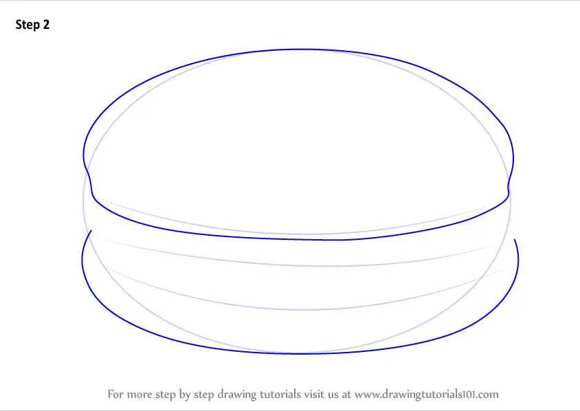 Learn How to Draw a Hamburger (Snacks) Step by Step : Drawing Tutorials