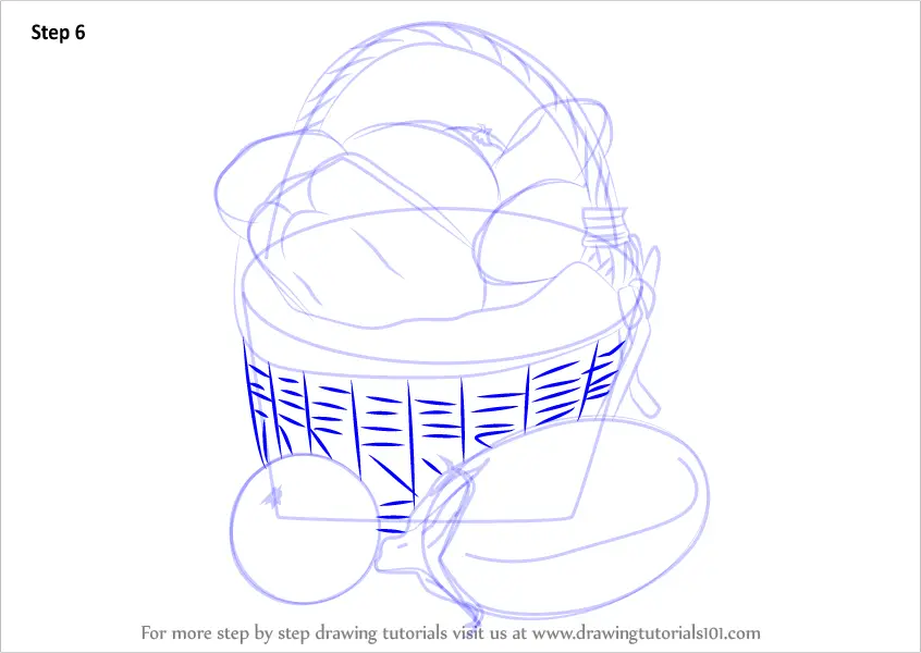 How To Draw Vegetable Basket Easy (Vegetables) Step By Step ...