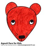 How to Draw an Agouti Face for Kids