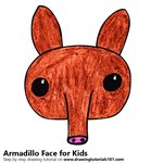 How to Draw an Armadillo Face for Kids