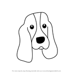 How to Draw a Bloodhound Dog Face for Kids