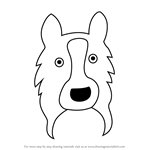 How to Draw a Border Collie Dog Face for Kids