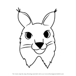 How to Draw a Canada Lynx face for Kids