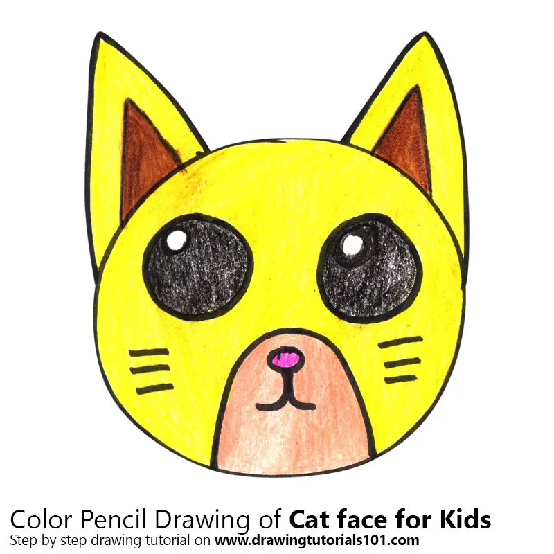 How To Draw A Cat Face Easy For Kids Goimages Free