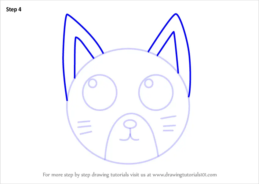 How to Draw a Cat Face for Kids (Animal Faces for Kids) Step by Step ...