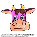 How to Draw a Cow Face for Kids