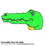 How to Draw a Crocodile Face for Kids