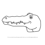 How to Draw a Crocodile Face for Kids