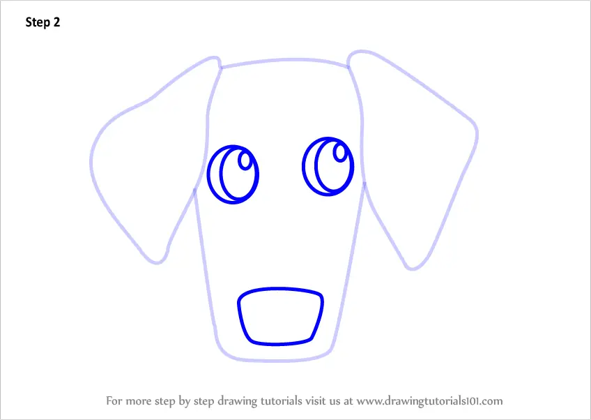 How to Draw a Dachshund Dog Face for Kids (Animal Faces for Kids) Step