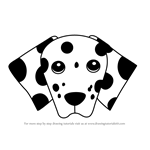 How to Draw a Dalmation Dog Face for Kids