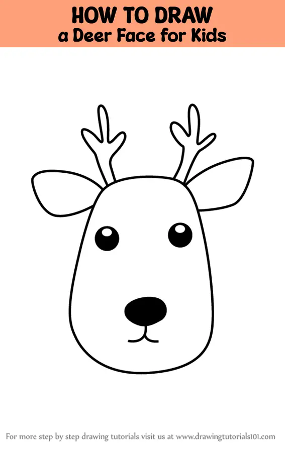 how to draw Deer Face for Kids step 0 og