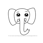 How to Draw an Elephant Face for Kids