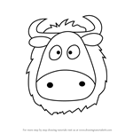 How to Draw an European Bison Face for Kids