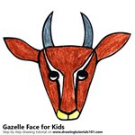 How to Draw a Gazelle Face for Kids