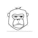 How to Draw a Gorilla Face for Kids