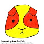 How to Draw a Guinea Pig Face for Kids