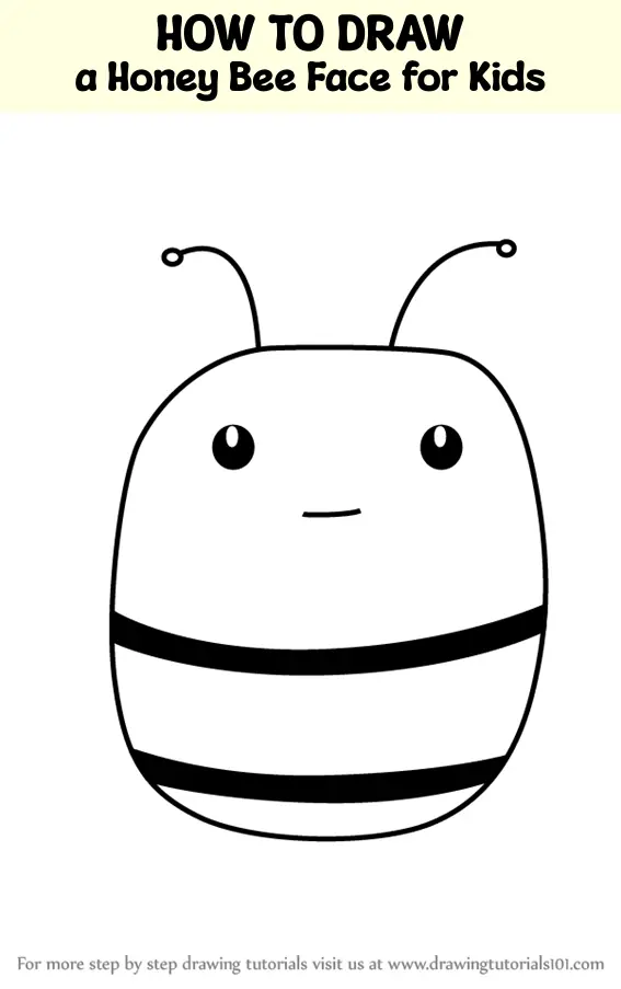Simple and Easy drawing a Honey Bee for Cass 1 - YouTube