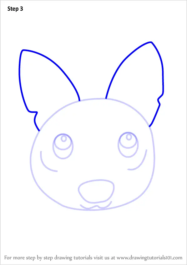 How to Draw a Jackal Face for Kids (Animal Faces for Kids) Step by Step ...