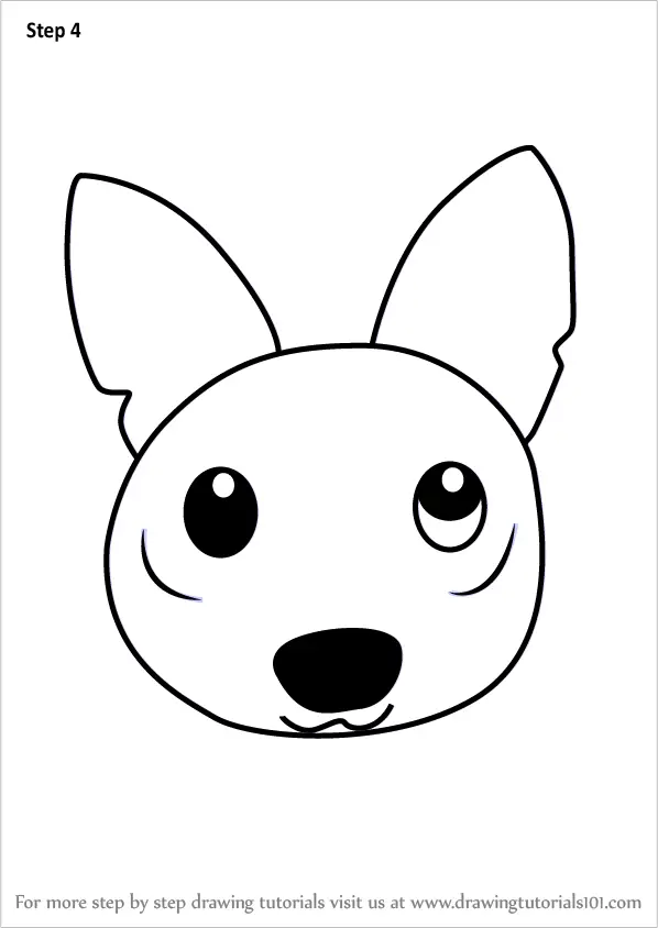 Learn How to Draw a Jackal Face for Kids (Animal Faces for Kids) Step