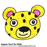 How to Draw a Jaguar Face for Kids
